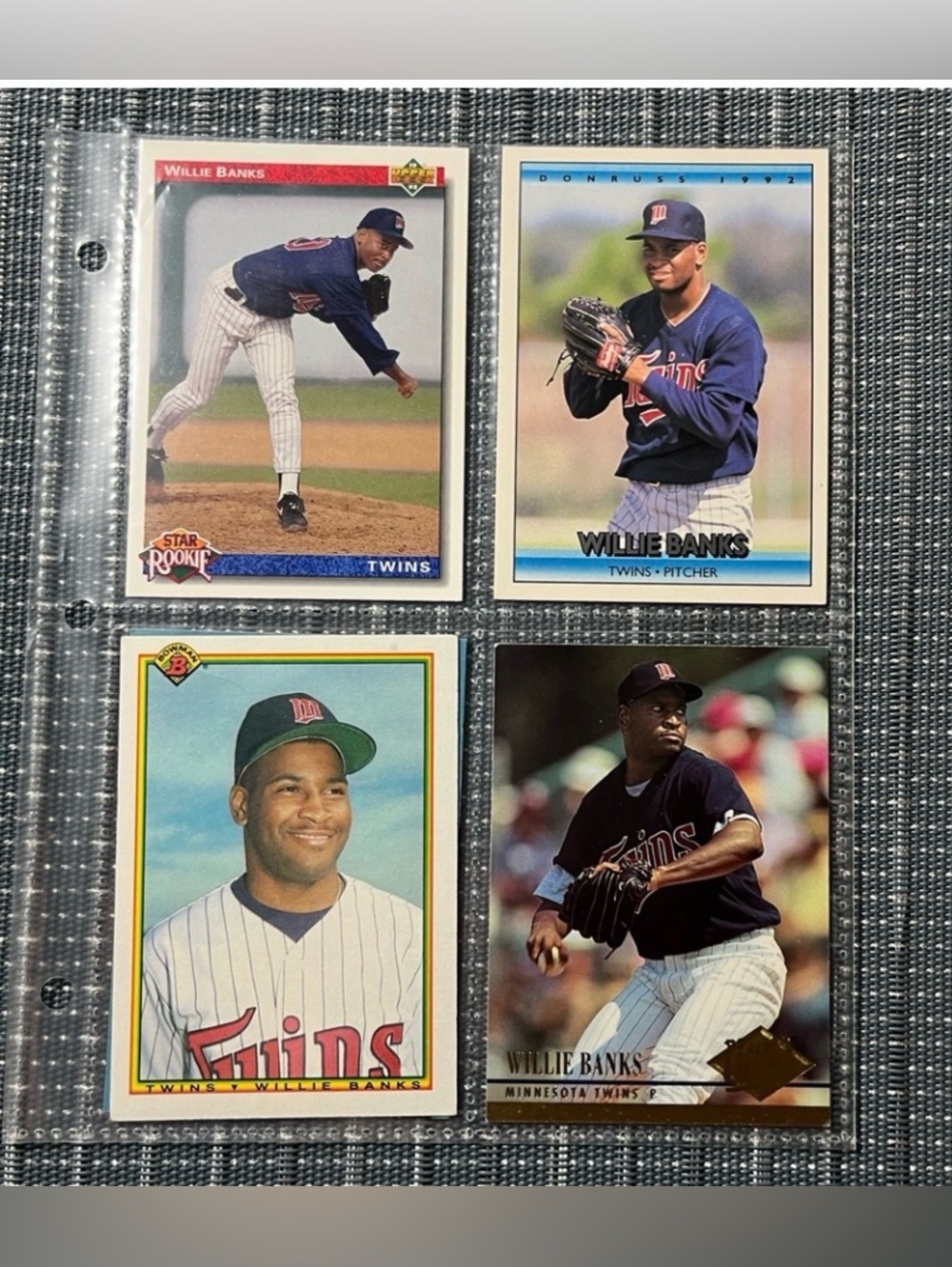 ⚾️ Willie Banks Baseball Sports Trade Cards, Lot of 5 Includes Star Rookie Card